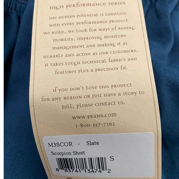 PrAna Scorpian Shorts Mens Small Blue Stretch Outdoors Hiking Nylon 9" - Picture 9 of 11